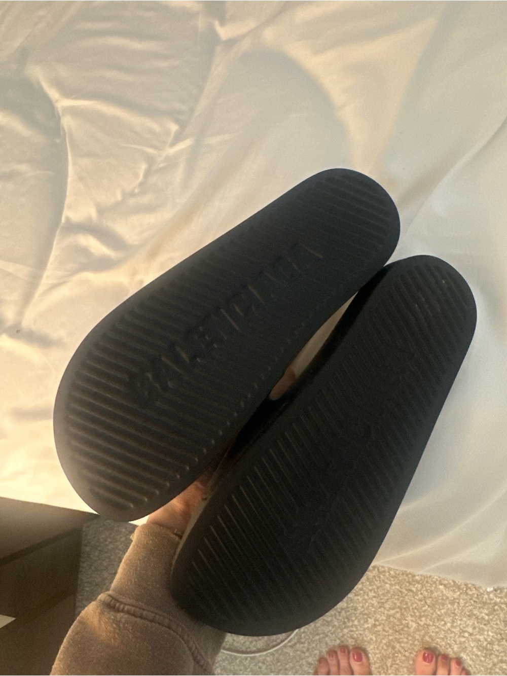 Balenciaga Black Slides with White Logo - Picture 2 of 2